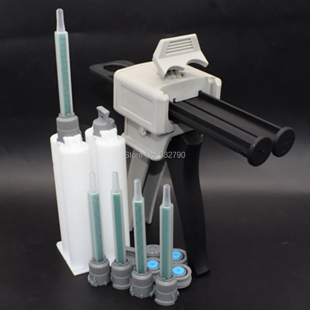 50ml 1:1 Epoxy Adhesive Gun Manual Dual Component Adhesive Applicator Gun + 2pcs 50ml Mix Cartridges + 5pc Static Mixing Nozzles 50ml 1:1 Epoxy Adhesive Gun Manual Dual Component Adhesive Applicator Gun + 2pcs 50ml Mix Cartridges + 5pc Static Mixing Nozzles