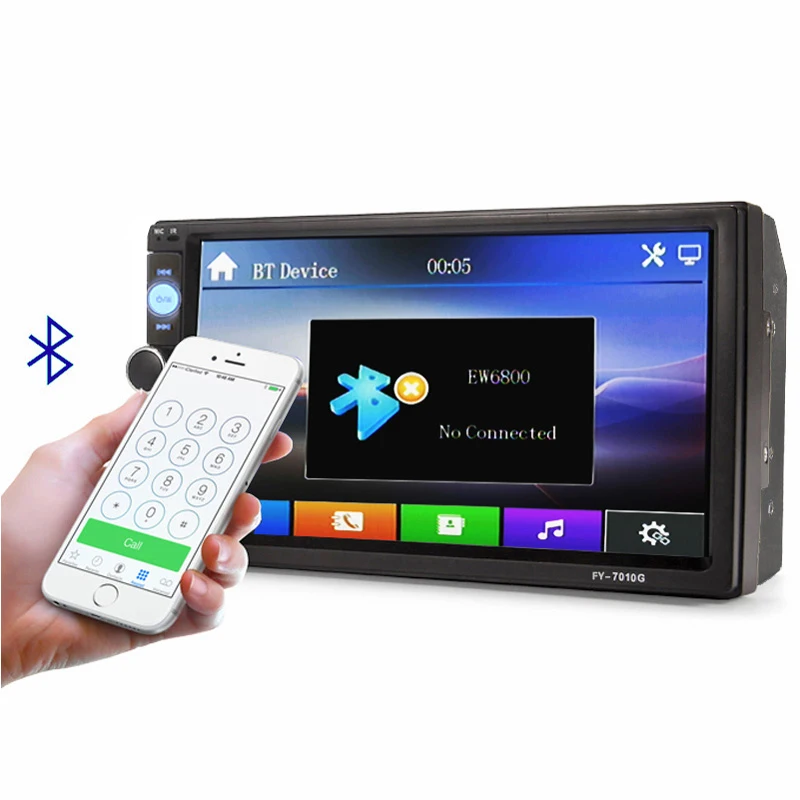 2 din 7 inch HD Car Radio GPS Navigation Player Camera Bluetooth AUX MP3 MP5 Stereo FM Audio USB Auto Electronic 2din Autoradio