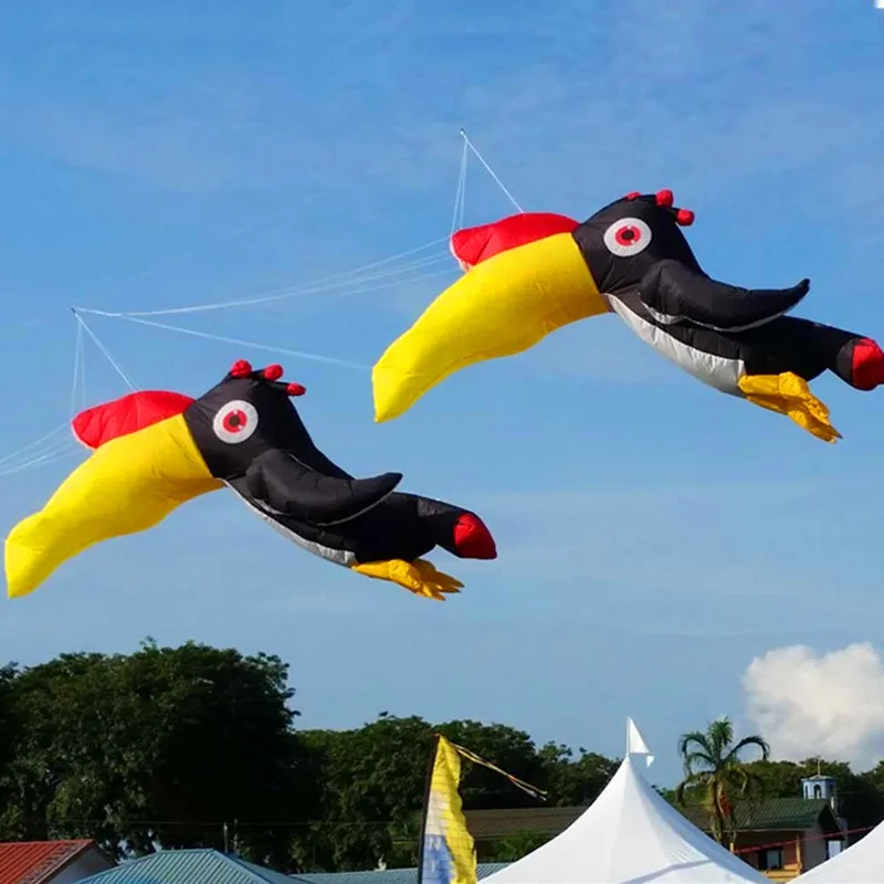 Высокое качество 3,5 м hornbill надувной змей ripstop нейлоновая подвеска королевская Кобра воздушный змей Спорт led кайт стержни трилобит игрушка