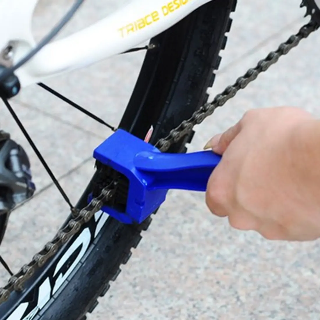Открытый Очиститель скруббер инструмент Велоспорт Мотоцикл велосипедная цепь чистое щеточное устройство Гранж щетка очиститель
