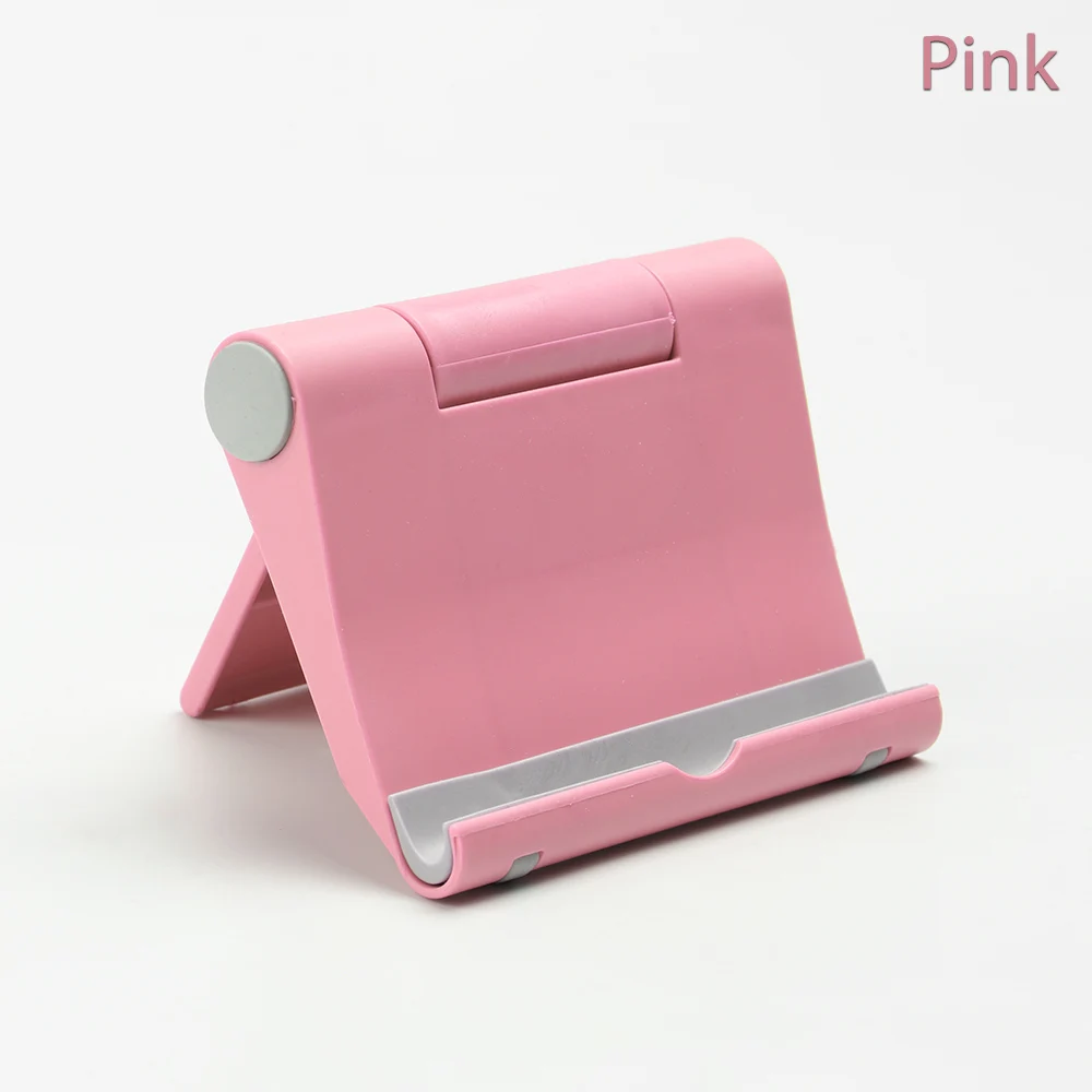 1 шт Красочный складной регулируемый угол стенд держатель планшета кронштейн для iPad Kindle iPhone samsung - Цвет: Розовый