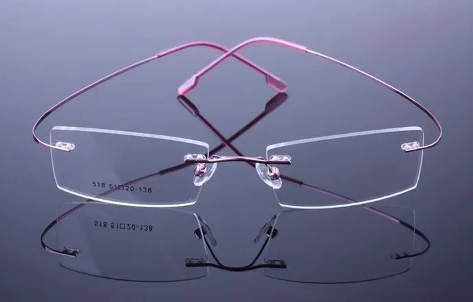 Розничная 9 цветов модные ультралегкие очки без оправы/модные титановые оправы для очков с эффектом памяти/оптические оправы по рецепту