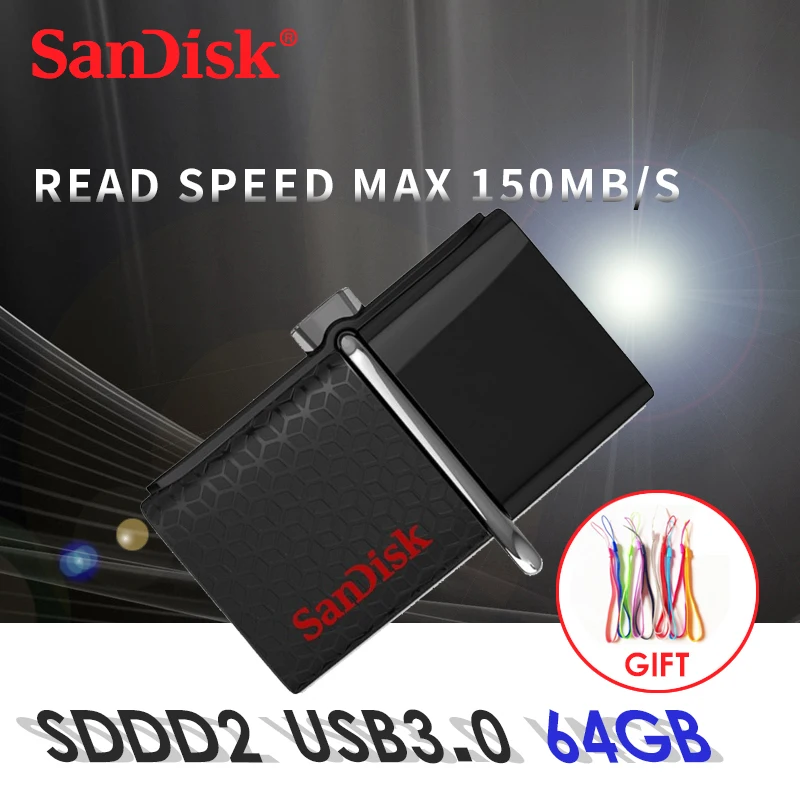 64GB Original Sandisk Ultra OTG USB 3.0 Dual Purpose Mini Usb Memory Flash Smartphone Micro Pen Drive Android Pendrive | Компьютеры и