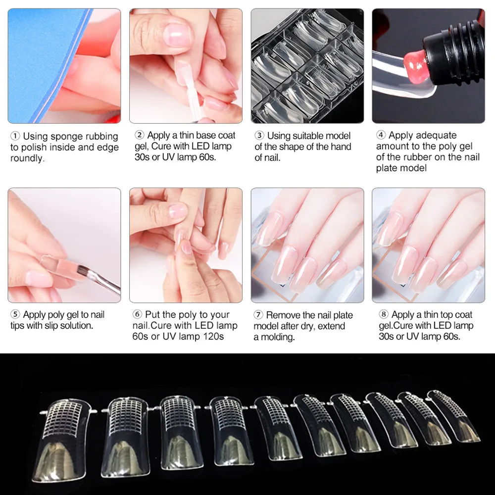 100 шт поддельные ногти "сделай сам" советы инструменты для макияжа подделка искусство длинный гроб ногти Советы инструмент для дизайна ногтей Arcylic zsmw