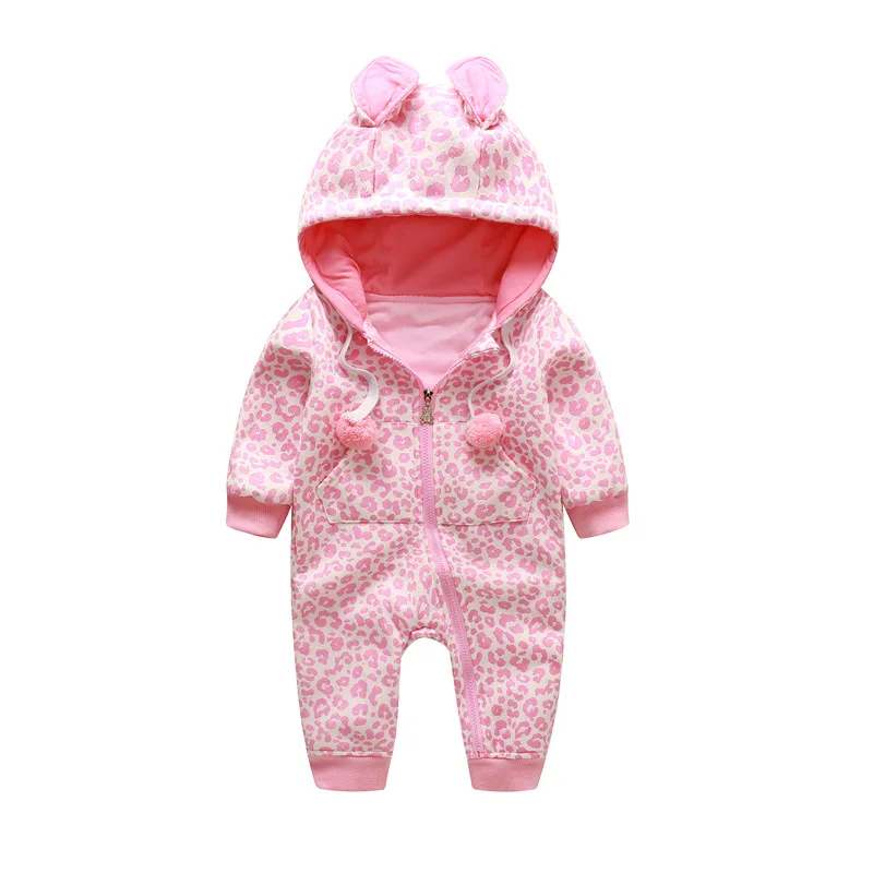 

brand Thickening 2018 spring autumn cute newborn toddler unisex baby boy girls rabbit jumpsuit hoodie girl boys clothes rompers