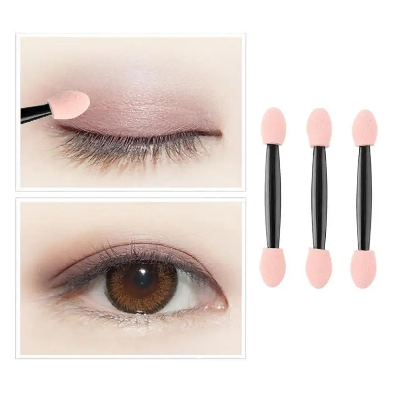 

10/50/100pcs/set Soft Latex Sponge Eyeshadow Stick Double-side Disposable Eye Shadow Brushes Eye Manicure Makeup Tools
