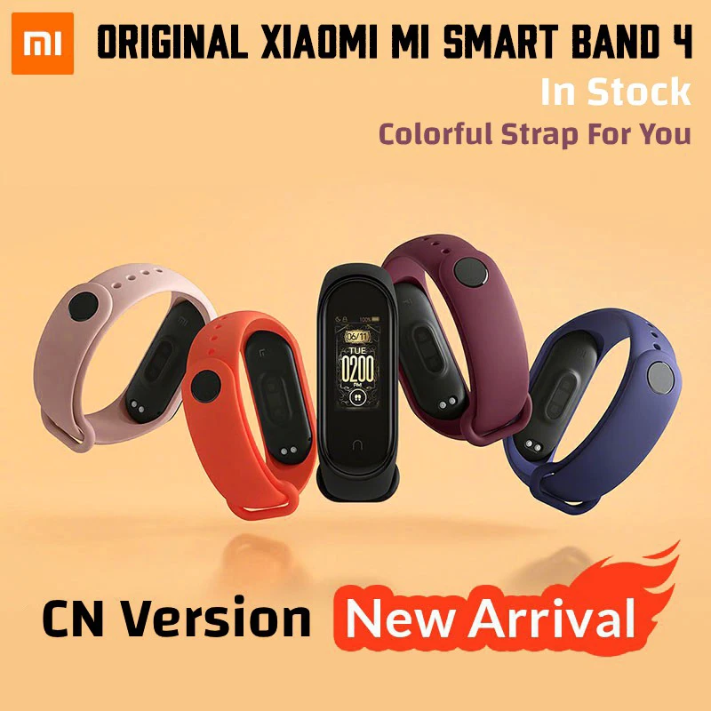 

Xiaomi Mi Band 4 Original 2019 Newest Smart Miband 4 Bracelet Heart Rate Fitness Bracelet Screen Bluetooth 5.0 Waterproof band 4