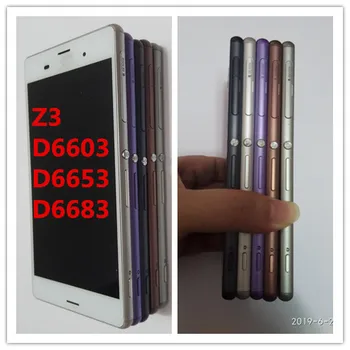 

purple black white gold For Sony Xperia Z3 D6603 D6643 D6653 D6633 D6683 LCD Display Touch Digitizer Screen Assembly+ Sticker