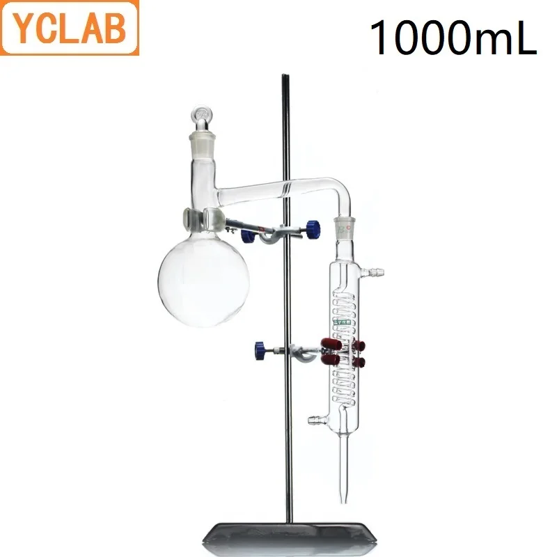HUAOU 1000mL Distilling Apparatus with Ground In joints