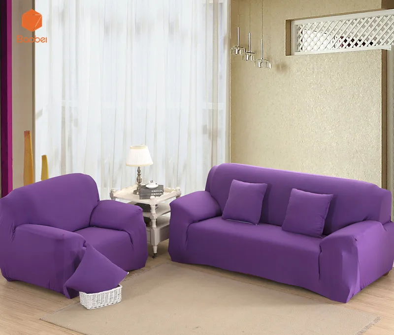 

Solid color Protector Sofa tight wrap all-inclusive slip-resistant sofa cover elastic Sofa Towel Single/Two/Three/Four-seater 31