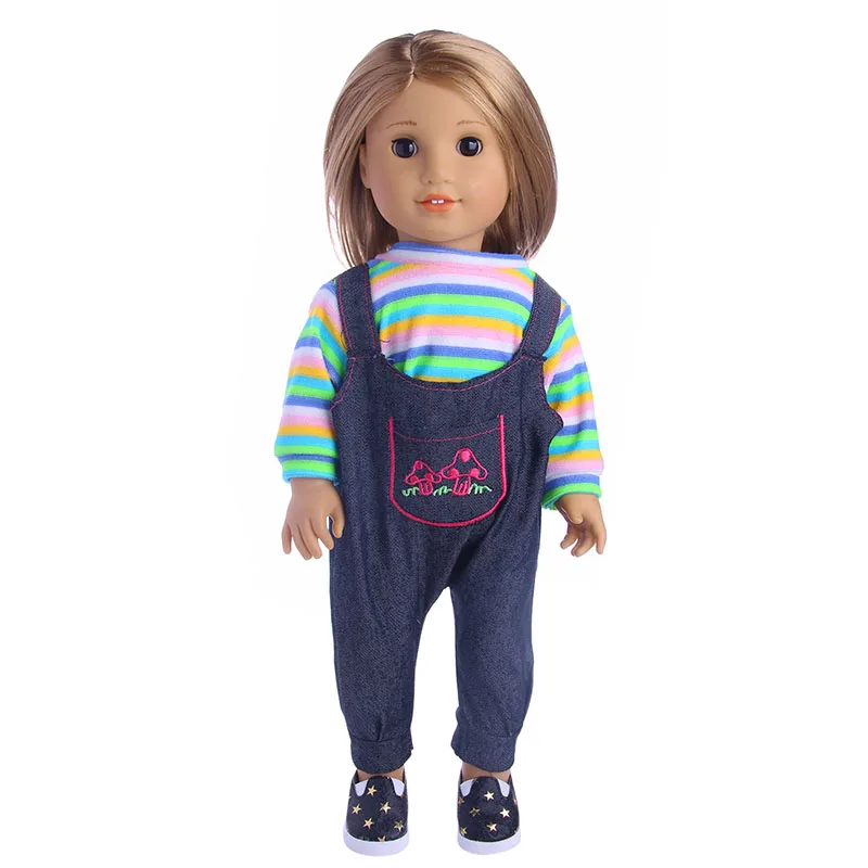 Кукольная одежда, костюмы с юбкой, обувь, штаны для 18 дюймов, американская кукла и 43 см, кукла для новорожденного поколения, девичьи аксессуары для игрушечной куклы