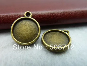 

Free shipping!!! 12mm Antique Bronze Round DoubleSide Cameo Cabochon Base Settings