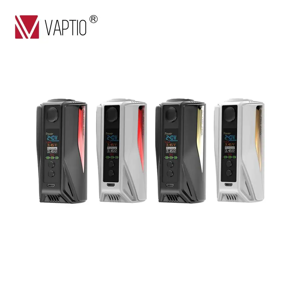 

Electronic Cigarette Vaptio 240w Box Mod N1 Pro 240W mod Display fitted External 2/3*18650 batteries 0.1-5.0ohm resistance MOD