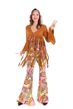 

60s 70s Woodstock Hippie Costume Hippy Disco Retro Music Fantasy Party Halloween Outfit