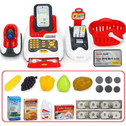 Супермаркет Касса ролевые игры счетчик имитационная модель обучения образовательный подарок детский кассовый аппарат Игрушка забавные