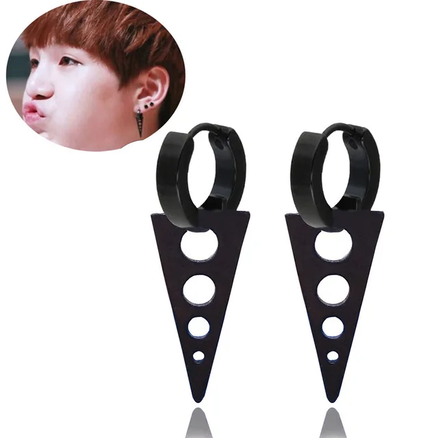 Новые kpop jimin тот же пункт простой треугольник горячая Распродажа серьги для