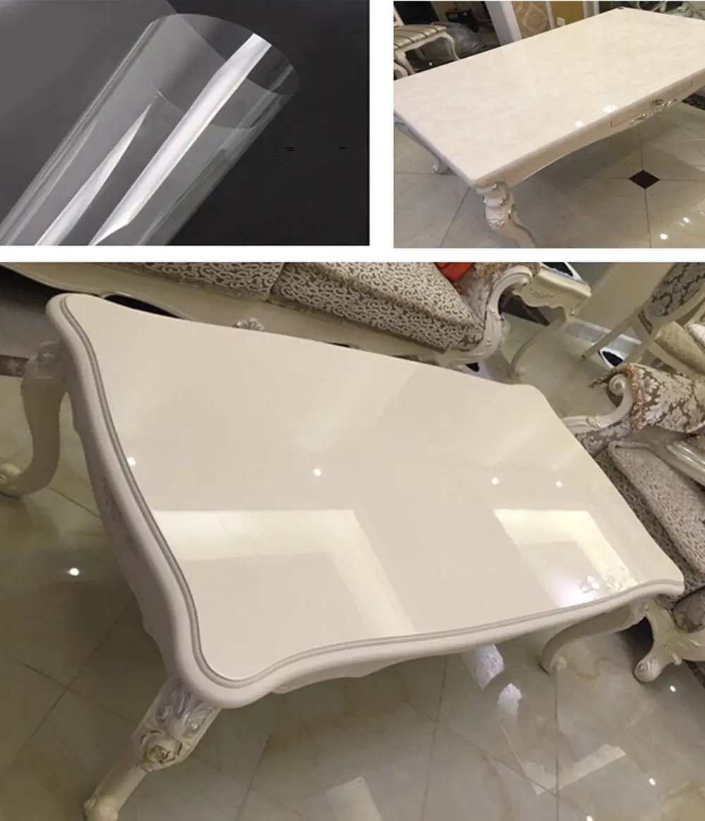 Прозрачная мебель ПЭТ скатерть краска защитная пленка обеденный стол/офисный стол защита краски 20 дюймов x 60 дюймов(152 см x 50 см