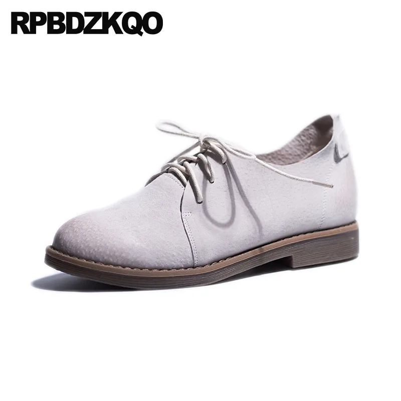 

Japanese School Lace Up China 2018 Flats Round Toe Ladies Designer Rubber Sole British Style Chinese Vintage Women Oxfords Shoes