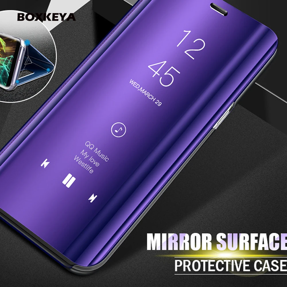 

Fashion Smart View Mirror Cases For Samsung S9 Plus S7 Edge S8 Plus J7 J3 J5 2016 2017 A3 A7 A5 2017 2018 Note 4 8 J2 Pro 2018