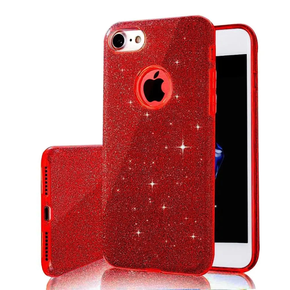 leather iphone 11 Pro Max case 3 IN 1 Gradient Glitter Cover for iphone 11 Pro Max 7 8 plus X XR XS Max 5 5S SE 6 6S Plus Case Clear PC+TPU Bling Coque Fundas iphone 11 Pro Max  silicone case