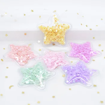 

12Pcs 50mm Filling Shinng Sequins Appliques Star Patches for Clothing Crafts Cake Topper Decor DIY Hair Clips Bow Ornament H04