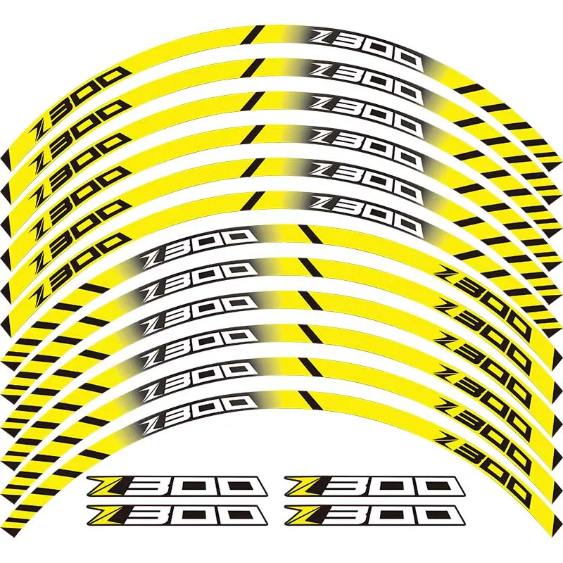 12 X толстый край внешний обод стикеры колеса в полоску наклейки подходят для всех kawasaki Z300