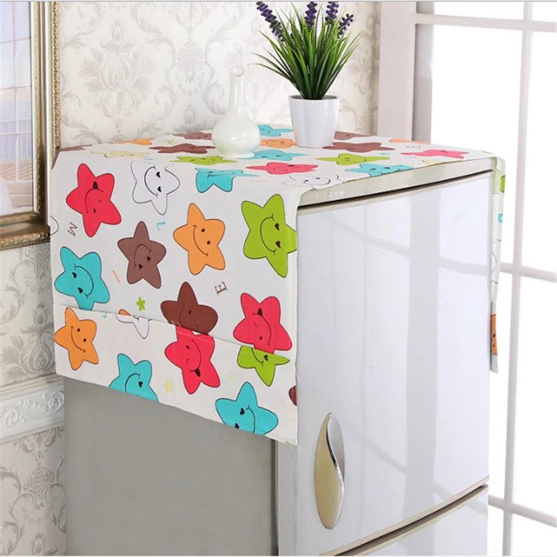 

Colorful Refrigerator Dust Cover Home Dustproof Cleaning Washing Machine Covers With Sundries Bags