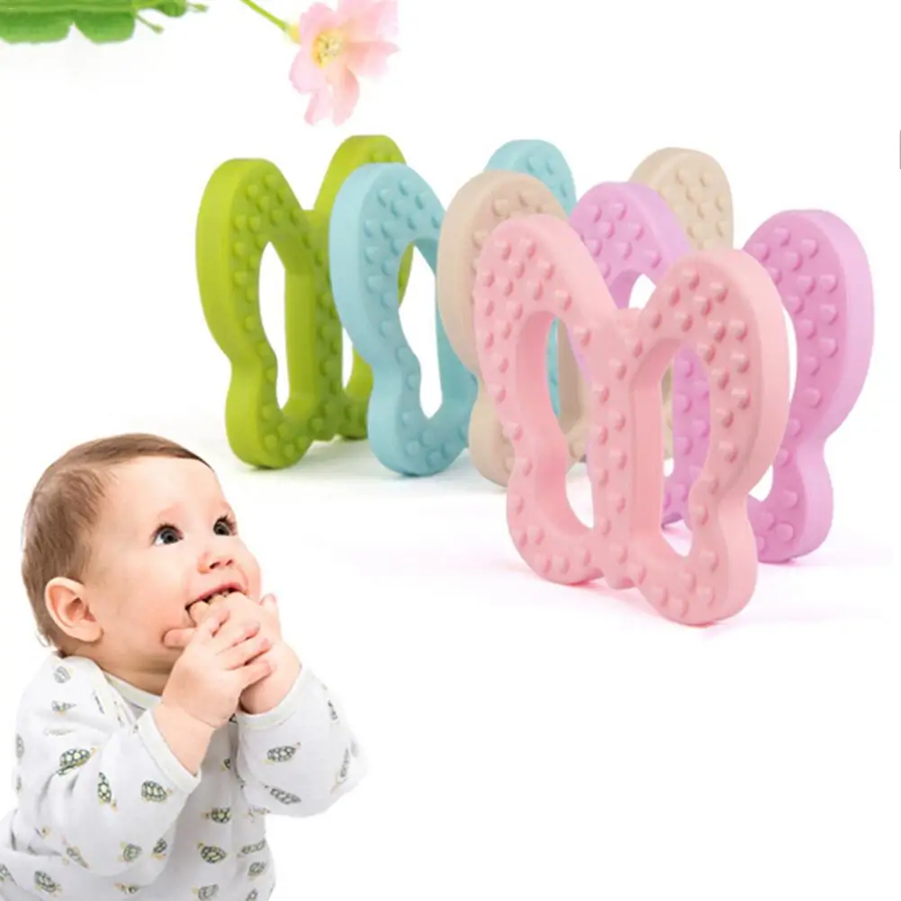 

1pcs Mini Silicone Butterfly Beads For Teething DIY Beads Flower BPA Free Silicone Beads For New Year Gifts Baby Teether Care