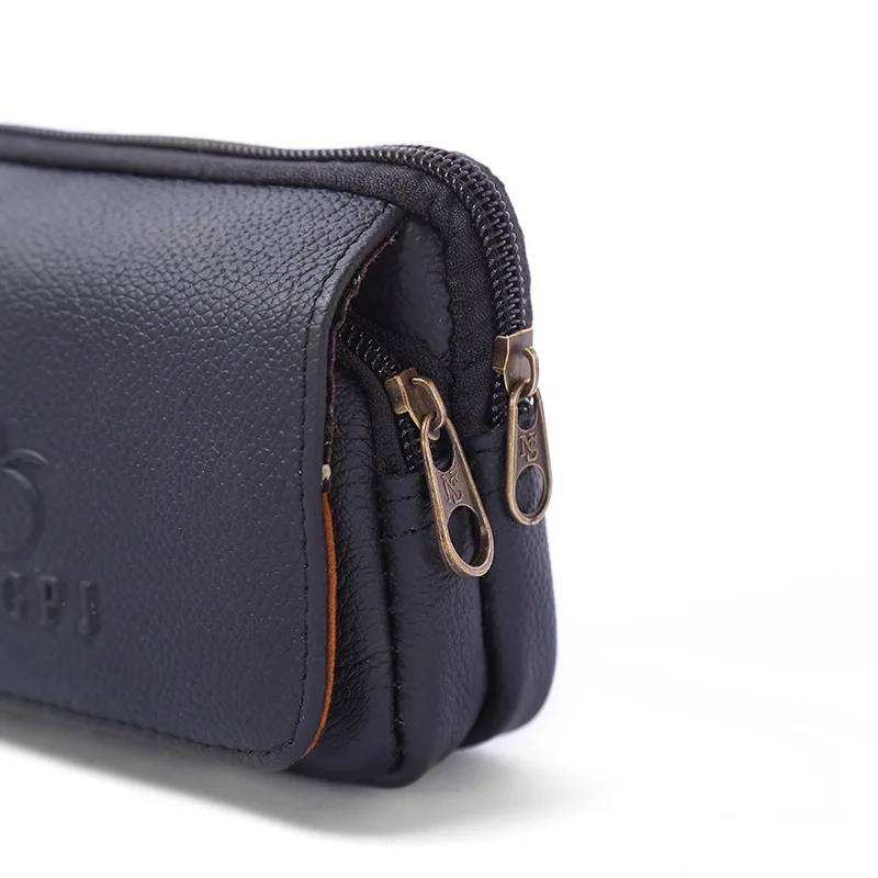 Men/'s Faux Leather Belt Loop Multi-Pockets Waist Bag Phone Cash Pouch Newly