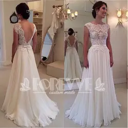 Благородный белый кружево свадебное платье длинные 2019 спинки Аппликации Платья для вечеринок Robe De Noiva платья для официальных приемов