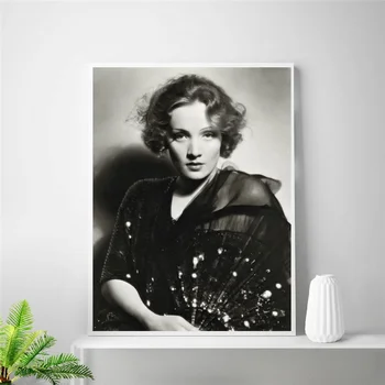 

Marlene Dietrich Art Silk Fabric Poster Prints Home Wall Decor Painting 40x60xm
