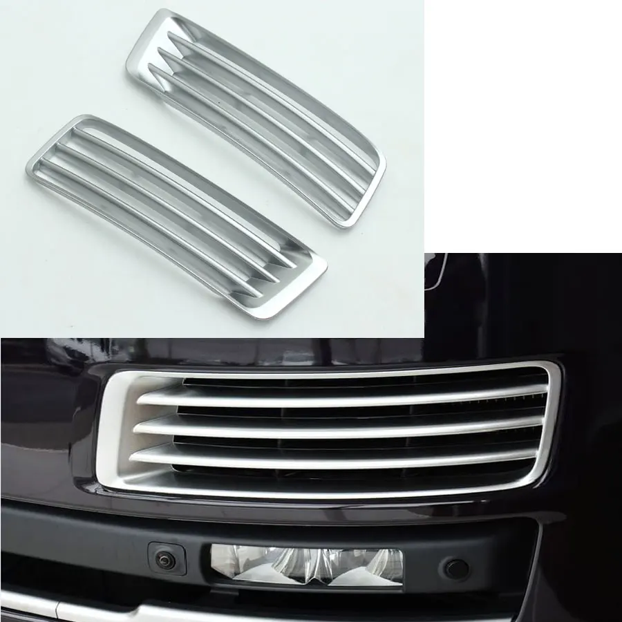 Silver Front Bumper Fog Light Grille Cover Trim Fog Light Cover Sticker