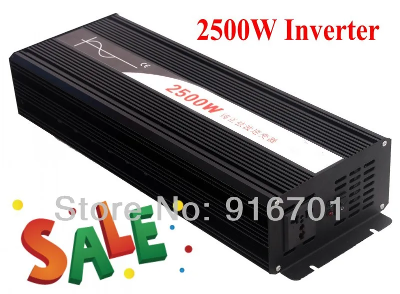 

CE&RoHS Approved, Pure Sine Wave 24vdc 220vac 2500W/2.5KW Power Inverter
