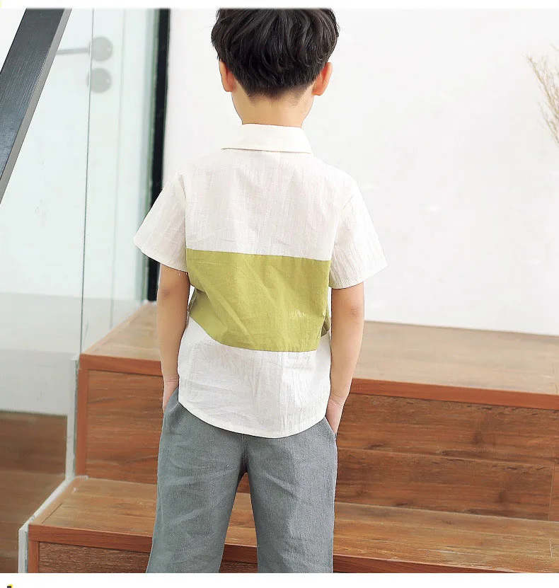 cotton short sleeve patchwork t shirts for teenage boys school blouse kids tops clothing children summer casual t shirt 2018 (17)