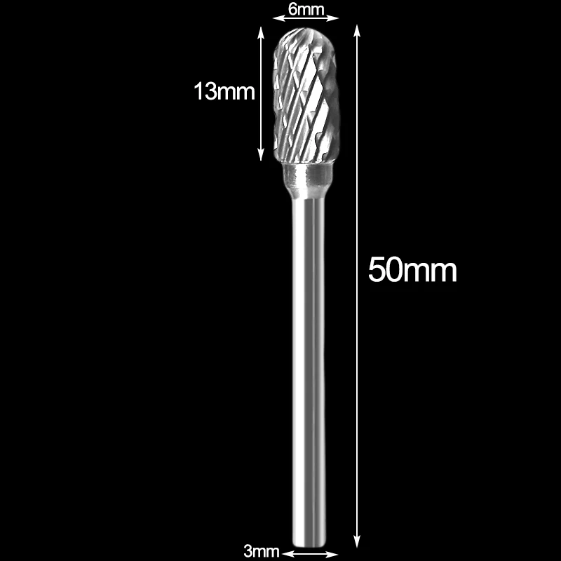 3x6 мм Вольфрамовая сталь карбидные сверла резак роторный инструмент Burr двойной алмазной резки ротационный Полирующий инструмент - Цвет: 2