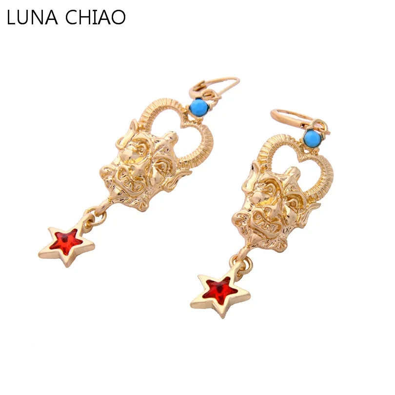 Luna Чао цинковый сплав &quotХрустальная Звезда Сердце Boho Oorbellen Вешалки кулон Для