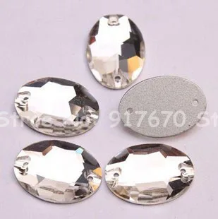 

360pcs/Lot, 11*16mm Top Oval rhinestone sew on Flatback Stone
