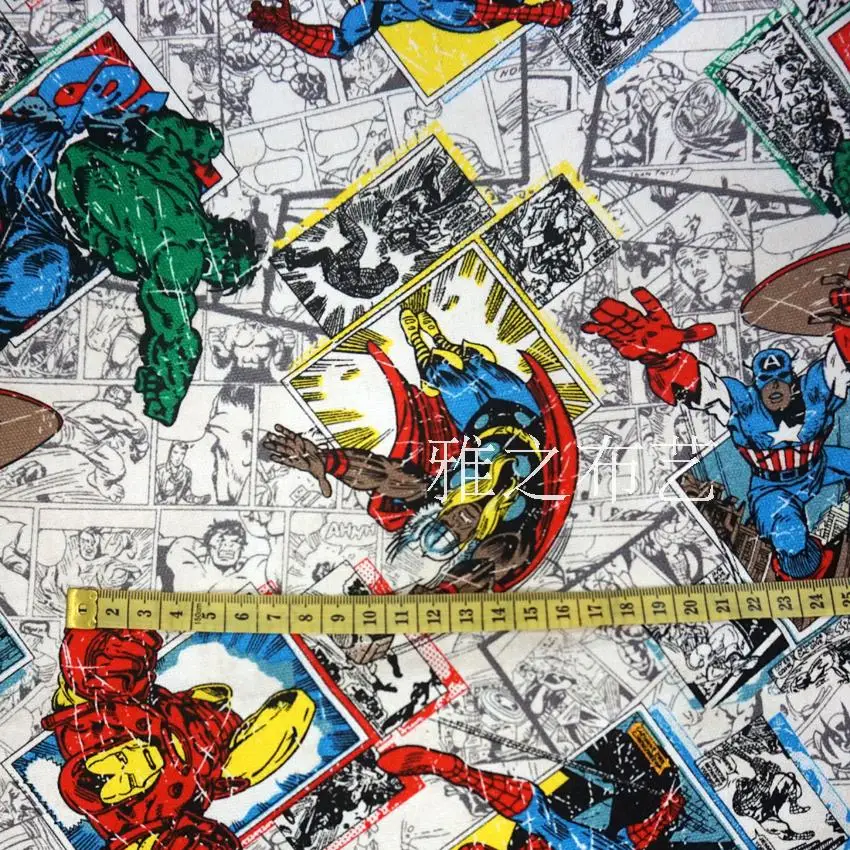 Лоскутная тканая парусина Marvel (Мстители) ткань с принтом ручная работа тканевая