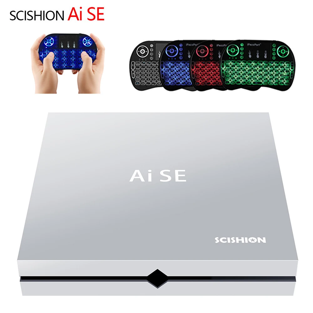 Scishion Ai SE игровой ящик Интеллектуальный мультимедийный проигрыватель Android7.1 RK3399 4