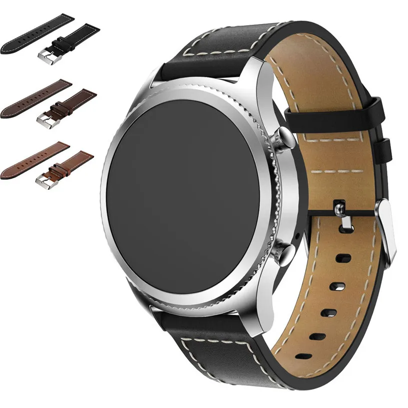 

Hot sale Fabulous Replacement Leather Watch Bracelet Strap Band For Samsung Gear S3 Frontier wholesale No29