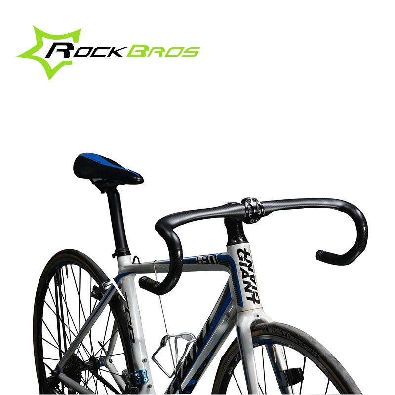 

ROCKBROS Ultra-light Cycling Road Bike Handlebar Bent Bar Ultralight Carbon Fiber Bicycle Handlebar 31.8mm*400/420/440 Black