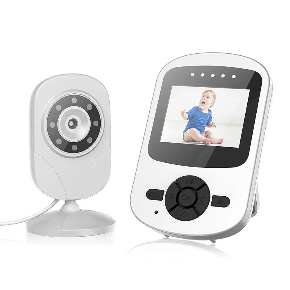 

Video Nanny baby monitor for newborns 2.4 inch LCD IR Night Light Vision Intercom 3 Lullabies Temperature Monitor 2X Zoom