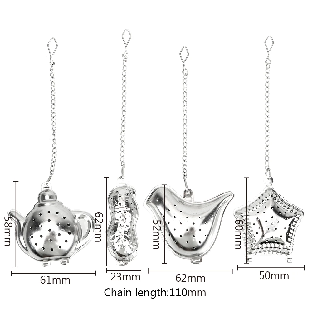 NICEYARD фильтр для заварки чая из нержавеющей стали чайный горшок арахис/Птица/чайник/ракушка ситечко для чая шар Металлический чайный пакетик многоразовый