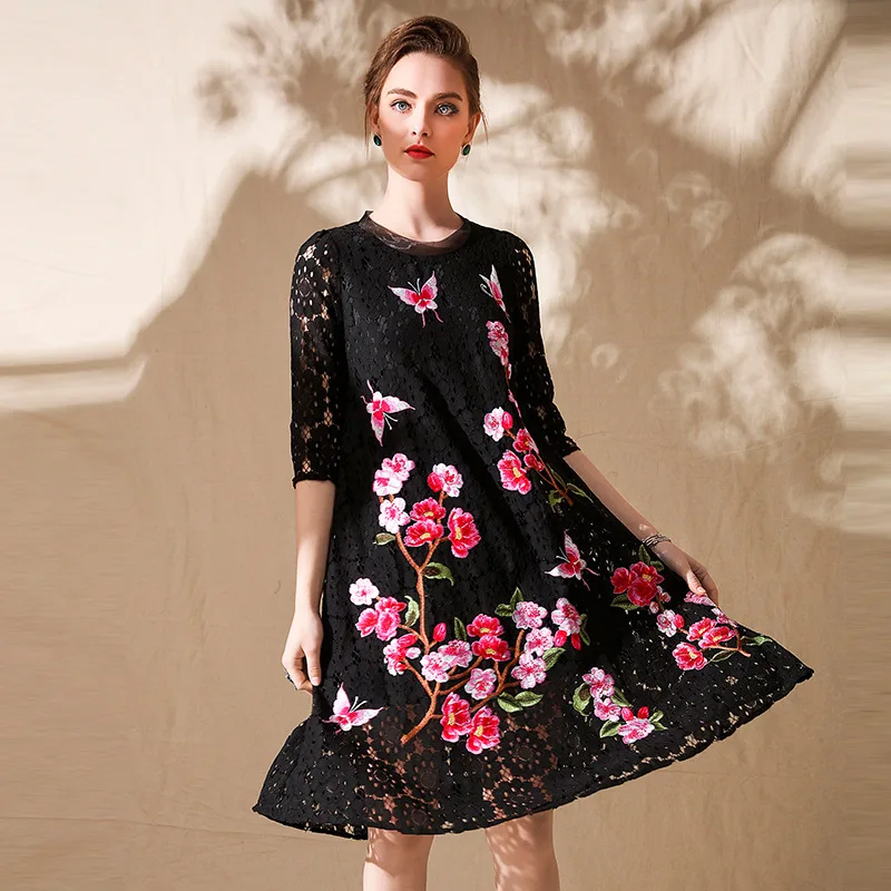 comfortable dress 2018 NEW Superior quality spring summer Lace Dress