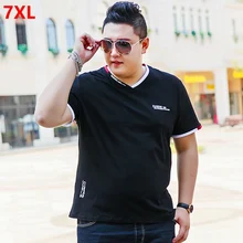 Лето экстра большие размеры для мужчин Мужская футболка с короткими рукавами футболка размера плюс половина-футболки с рукавами 4XL5XL67XL