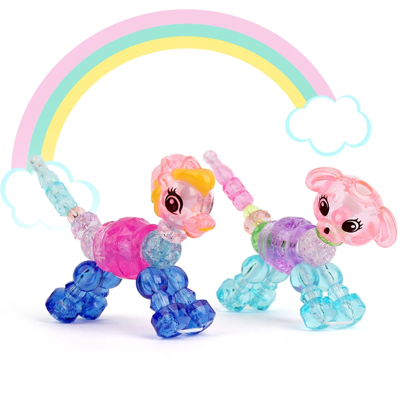 

Funny Creative Design DIY Animal Magic Tricks Twisty Super Petz Sprouting Surprise Twist Girl Magic Pet Bracelet Children Toys