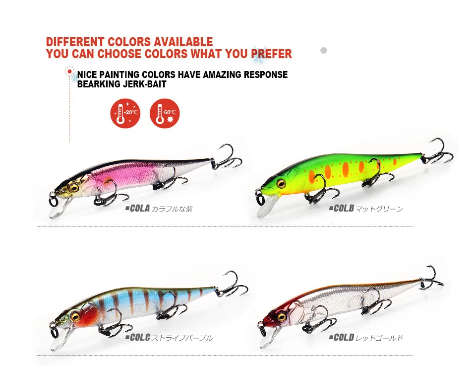 Хит Bearking идеальные действия 12 различных цветов рыболовные приманки, 98 мм/10 г, sp minnow 12 различных красочных цветов