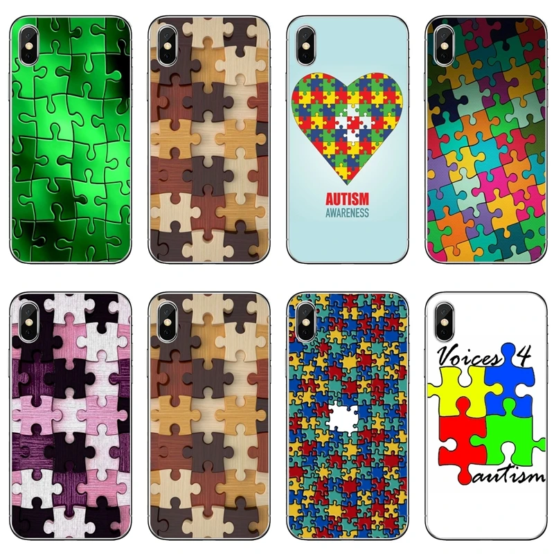 

Puzzle Autism Awareness art For Samsung Galaxy S3 S4 S5 S6 S7 edge S8 S9 Plus mini Note 3 4 5 8 protective Soft phone cover case
