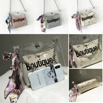 

Women's PVC Letter Print Transparent Clear Shoulder Bag Tote Jelly Candy Summer Fashion Beach Clear Handbag Purse Tote