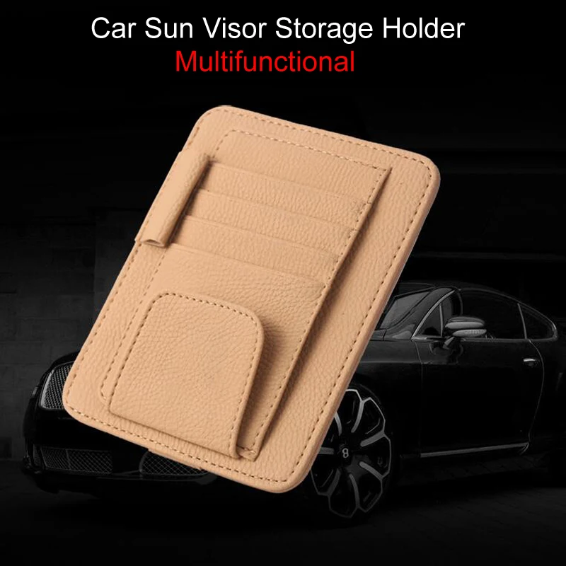 1x Car Glasses Holder Clip Card Storage Bag For Lada Granta Vaz Kalina Priora Niva Samara 2 2110 Largus 2107 2106 4x4 2114 2112